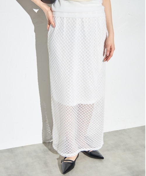 leimn（レイムン）の「メッシュスカート（スカート・レディース・ホワイト/ブラック・FREE）」の11枚目の写真