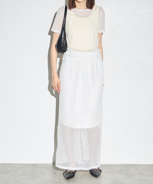 leimn（レイムン）の「メッシュスカート（スカート・レディース・ホワイト/ブラック・FREE）」の15枚目の写真