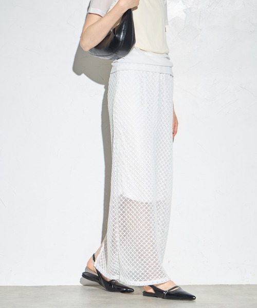 leimn（レイムン）の「メッシュスカート（スカート・レディース・ホワイト/ブラック・FREE）」の12枚目の写真