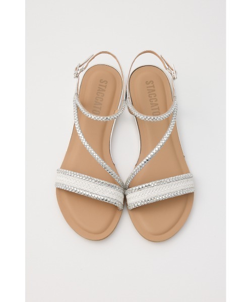 STACCATO(スタッカート)の「クレオスリングフラット(サンダル・レディース・ホワイト・22.5㎝/23.0cm/23.5cm/24.0cm/24.5cm)」の1枚目の写真