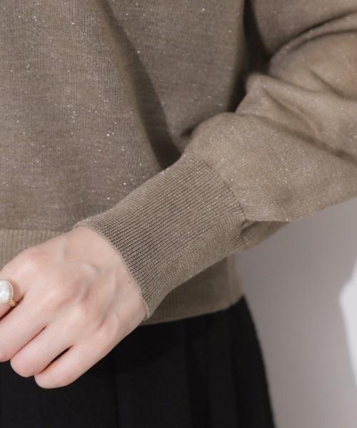 couture brooch（クチュールブローチ）の「【上品な透け感・通勤】ダブルパール調釦シアーカーディガン（カーディガン/ボレロ・レディース・ライトグレー/ブラック/オフホワイト/ピンク/ブラウン系その他・42/38）」の16枚目の写真