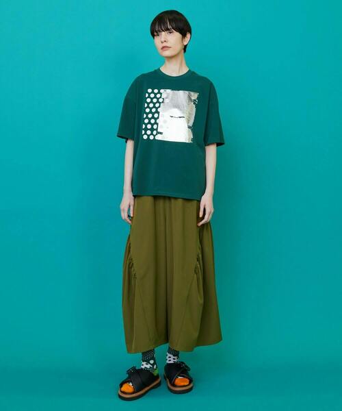 FRAPBOIS（フラボア）の「フォイルドットT（Tシャツ/カットソー・レディース・オレンジ/グリーン・1/2）」の5枚目の写真