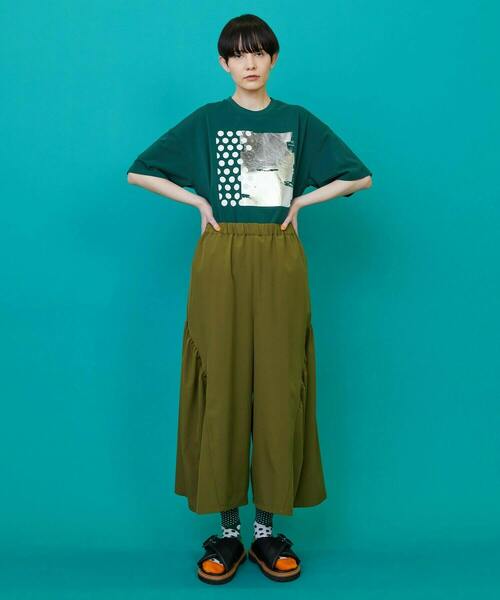 FRAPBOIS（フラボア）の「フォイルドットT（Tシャツ/カットソー・レディース・オレンジ/グリーン・1/2）」の6枚目の写真