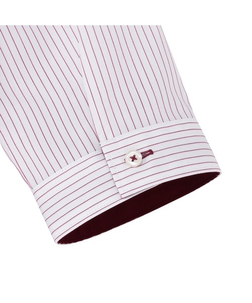 TOKYO SHIRTS（トウキョウシャツ）の「形態安定ノーアイロン レギュラー 7分袖ビジネスワイシャツ（ビジネスシャツ・レディース・エンジ・S/M/L/LL/XL）」の3枚目の写真