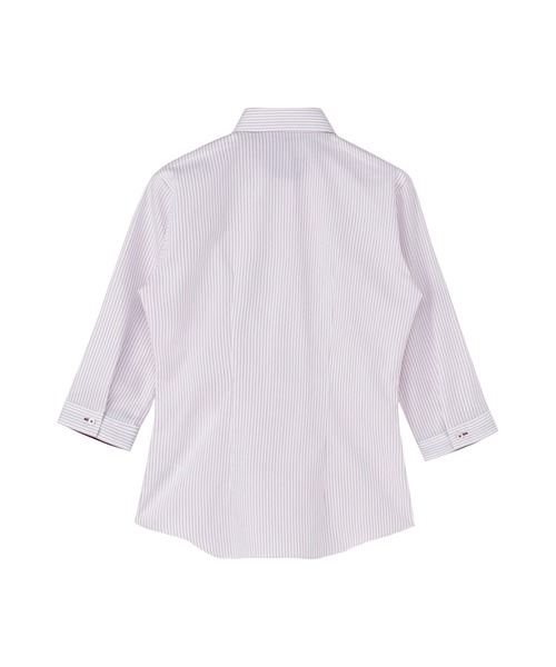 TOKYO SHIRTS（トウキョウシャツ）の「形態安定ノーアイロン レギュラー 7分袖ビジネスワイシャツ（ビジネスシャツ・レディース・エンジ・S/M/L/LL/XL）」の5枚目の写真