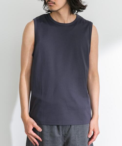 URBAN RESEARCH Sonny Label（アーバンリサーチサニーレーベル）の「コットンレイヤードタンクトップ（タンクトップ・メンズ・ブラック/オフホワイト/チャコールグレー・SMALL/MEDIUM/LARGE）」の8枚目の写真