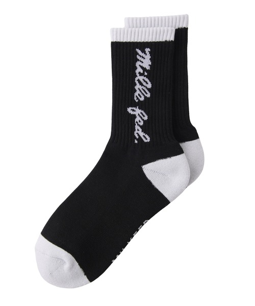 MILKFED.(ミルクフェド)の「ICING LOGO SOCKS(ソックス/靴下・レディース・ホワイト/ブラック/ライトブルー・ONE SIZE)」の4枚目の写真