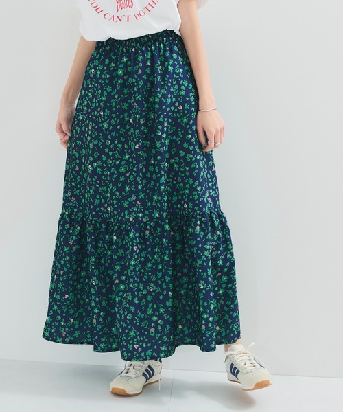 小花柄ティアードスカート