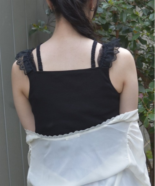 axes femme（アクシーズファム）の「カップ付きストラップタンク（タンクトップ・レディース・ブラック/キナリ・LARGE/MEDIUM）」の18枚目の写真