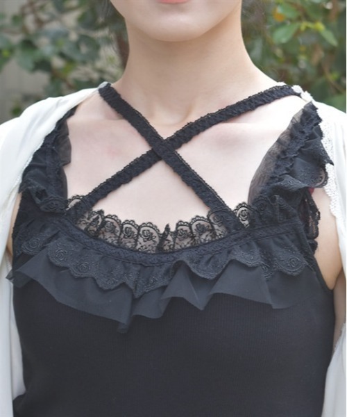 アクシーズファム　トップス4点セット　リボン　フリル　タンクトップ　チュニック axes femme（アクシーズファム）の「4wayチュールチュニック