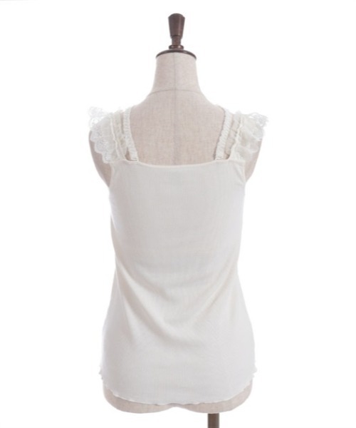 axes femme（アクシーズファム）の「カップ付きストラップタンク（タンクトップ・レディース・ブラック/キナリ・LARGE/MEDIUM）」の12枚目の写真