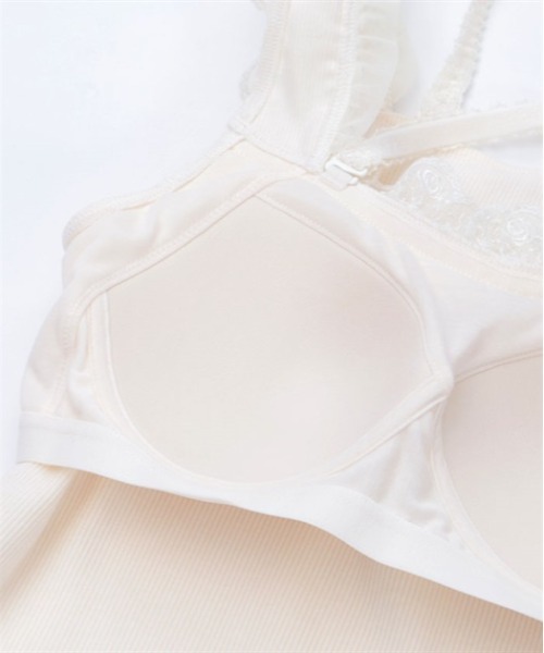 axes femme（アクシーズファム）の「カップ付きストラップタンク（タンクトップ・レディース・ブラック/キナリ・LARGE/MEDIUM）」の4枚目の写真