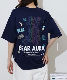 BEARAURA プリント オーバーサイズ Tシャツ UVカット COOL&DRY