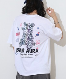 BEARAURA プリント オーバーサイズ Tシャツ UVカット COOL&DRY