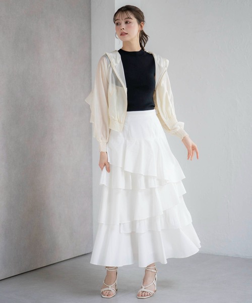 NOELA（ノエラ）の「シアーフリルブルゾン（ブルゾン・レディース・オフホワイト/ブルー・フリー）」の19枚目の写真