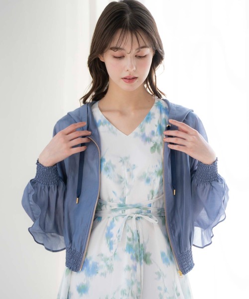 NOELA（ノエラ）の「シアーフリルブルゾン（ブルゾン・レディース・オフホワイト/ブルー・フリー）」の17枚目の写真