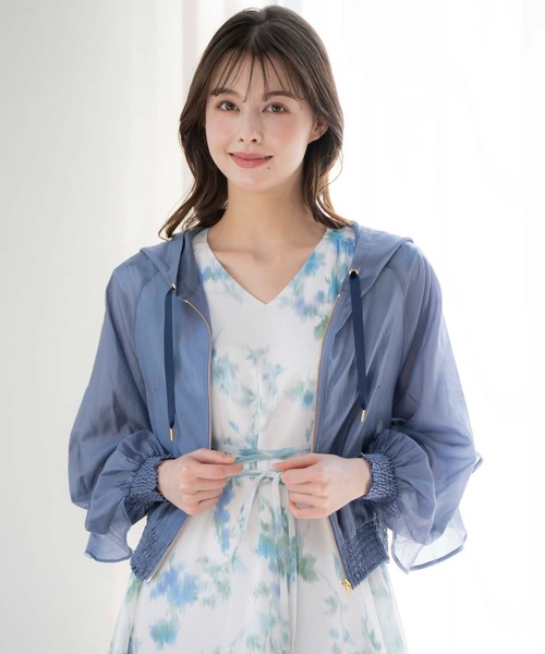 NOELA（ノエラ）の「シアーフリルブルゾン（ブルゾン・レディース・オフホワイト/ブルー・フリー）」の16枚目の写真