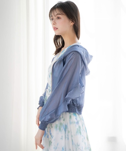 NOELA（ノエラ）の「シアーフリルブルゾン（ブルゾン・レディース・オフホワイト/ブルー・フリー）」の14枚目の写真