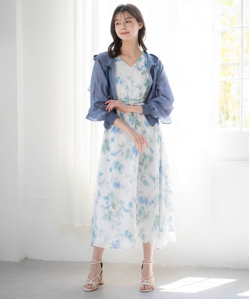 NOELA（ノエラ）の「シアーフリルブルゾン（ブルゾン・レディース・オフホワイト/ブルー・フリー）」の9枚目の写真