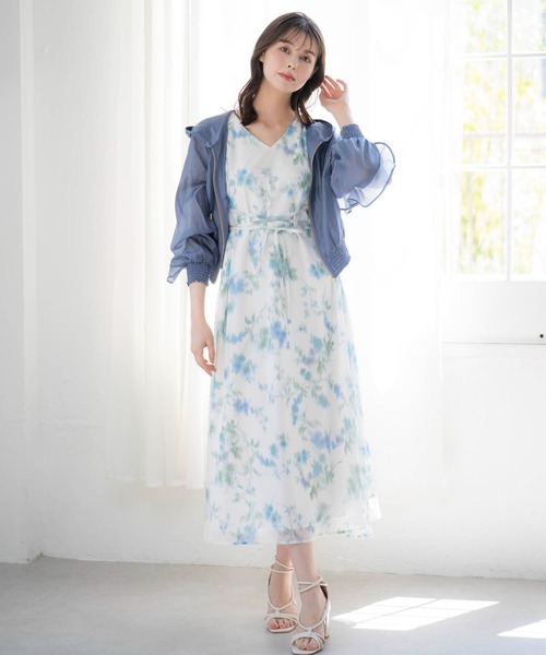 NOELA（ノエラ）の「シアーフリルブルゾン（ブルゾン・レディース・オフホワイト/ブルー・フリー）」の8枚目の写真