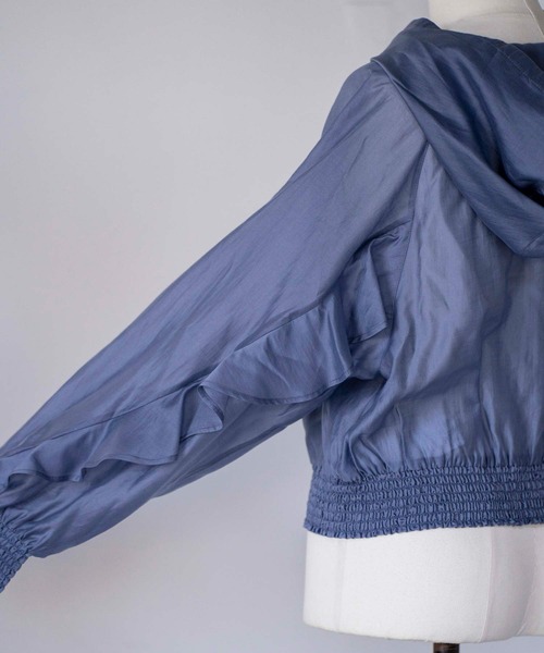NOELA（ノエラ）の「シアーフリルブルゾン（ブルゾン・レディース・オフホワイト/ブルー・フリー）」の4枚目の写真