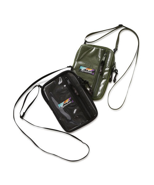 MANASTASH（マナスタッシュ）の「MANASTASH/マナスタッシュ  CLEAR POCKET SHOULDER BAG/クリアポケットショルダーバッグ（ショルダーバッグ・メンズ・ブラック/オリーブ系・F）」の4枚目の写真