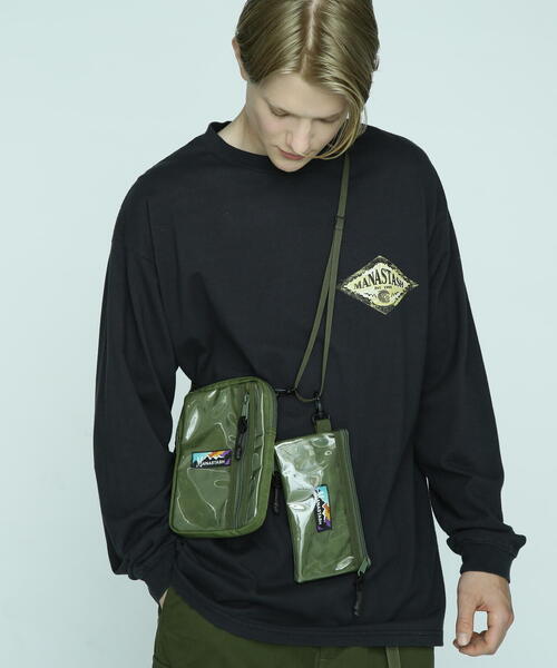 MANASTASH（マナスタッシュ）の「MANASTASH/マナスタッシュ  CLEAR POCKET SHOULDER BAG/クリアポケットショルダーバッグ（ショルダーバッグ・メンズ・ブラック/オリーブ系・F）」の10枚目の写真
