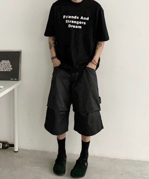NOWLE（ノウル）の「【NOWLE】ルーズフィット ナイロン カーゴ ハーフパンツ（カーゴパンツ・メンズ・ブラック/グレイッシュベージュ・SMALL/MEDIUM/LARGE/X-LARGE）」の19枚目の写真