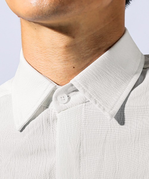 LUXSTYLE(ラグスタイル)の「楊柳ノースリーブシャツ(シャツ/ブラウス・メンズ・ホワイト/ブラック・L/M)」の15枚目の写真