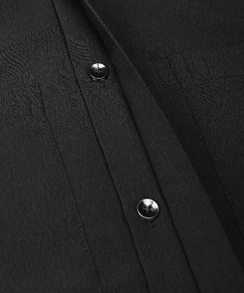 LUXSTYLE(ラグスタイル)の「楊柳ノースリーブシャツ(シャツ/ブラウス・メンズ・ホワイト/ブラック・L/M)」の12枚目の写真
