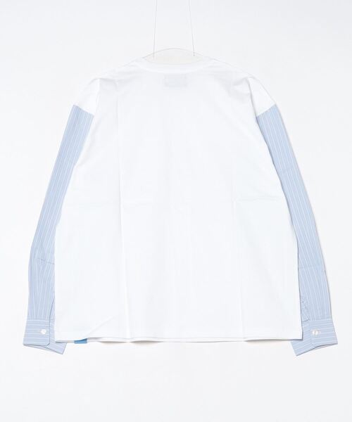 MAISON HONORE（メゾンオノレ）の「CombiT LongSleeve（Tシャツ/カットソー・メンズ・ホワイト×ブルー・LARGE/X-LARGE/MEDIUM）」の2枚目の写真
