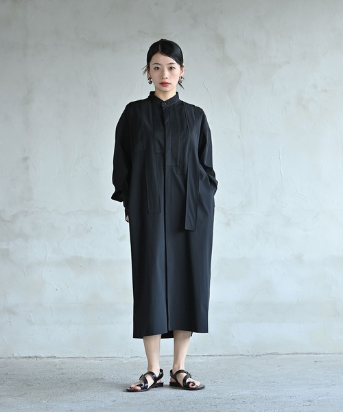 funda mine（ファンダマイン）の「モノクロームミックスロングシャツ（シャツ/ブラウス・レディース・ホワイト/ブラック・02/01）」の19枚目の写真