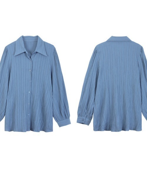 shoppinggo（ショッピングゴー）の「白ブラウス シャツ レディース トップス 襟付き シャツブラウス（シャツ/ブラウス・レディース・ホワイト/ベージュ/ブルー・M）」の19枚目の写真