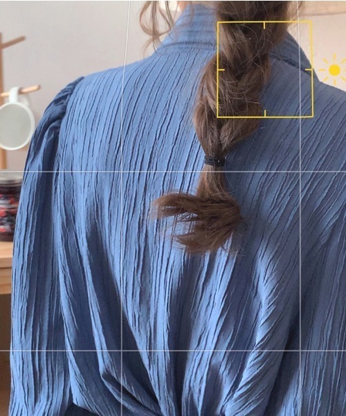 shoppinggo（ショッピングゴー）の「白ブラウス シャツ レディース トップス 襟付き シャツブラウス（シャツ/ブラウス・レディース・ホワイト/ベージュ/ブルー・M）」の7枚目の写真