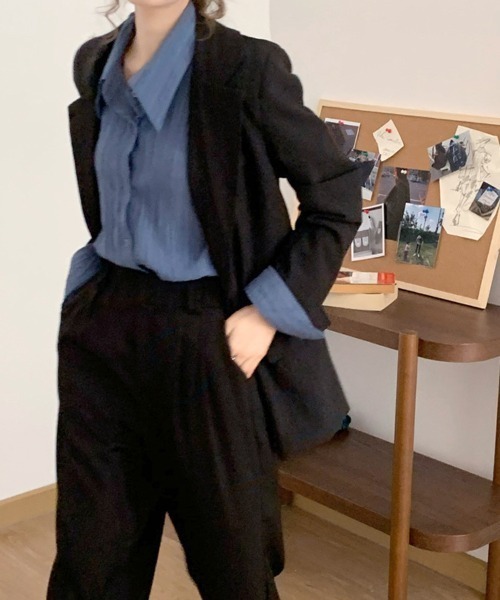 shoppinggo（ショッピングゴー）の「白ブラウス シャツ レディース トップス 襟付き シャツブラウス（シャツ/ブラウス・レディース・ホワイト/ベージュ/ブルー・M）」の9枚目の写真