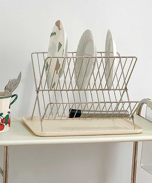 ミッドセンチュリーモダンステンレスマルチラック（収納グッズ