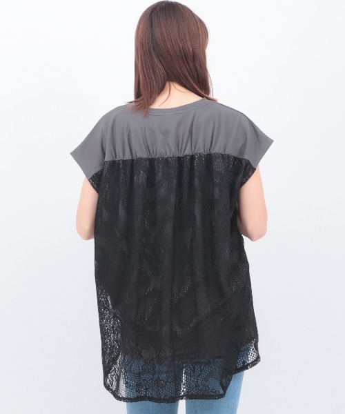 チチカカ(チチカカ)の「バックレースレイヤードプルオーバー(Tシャツ/カットソー・レディース・オレンジ/ホワイト/チャコールグレー・FREE)」の17枚目の写真