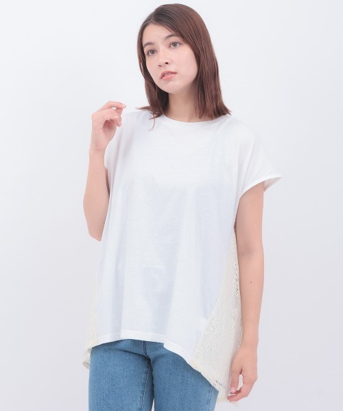 チチカカ(チチカカ)の「バックレースレイヤードプルオーバー(Tシャツ/カットソー・レディース・オレンジ/ホワイト/チャコールグレー・FREE)」の12枚目の写真
