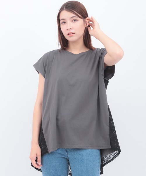 チチカカ(チチカカ)の「バックレースレイヤードプルオーバー(Tシャツ/カットソー・レディース・オレンジ/ホワイト/チャコールグレー・FREE)」の13枚目の写真