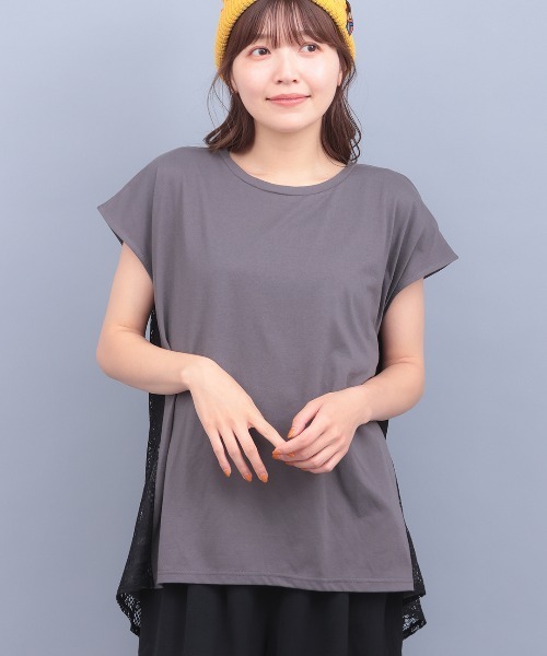 チチカカ(チチカカ)の「バックレースレイヤードプルオーバー(Tシャツ/カットソー・レディース・オレンジ/ホワイト/チャコールグレー・FREE)」の9枚目の写真