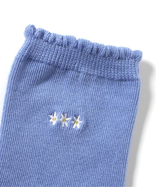 apres les cours（アプレレクール）の「ワンポイント刺繍クルーソックス（ソックス/靴下・キッズ・ブルー/アイボリー/ピンク/レッド・12/15 /18/21）」の5枚目の写真