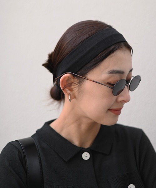 Marient（マリエント）の「Narrow Hair Band/Turba 5㎝/ヘアバンド　ターバン（ヘアバンド・レディース・アイボリー/ブラック・FREE）」の2枚目の写真