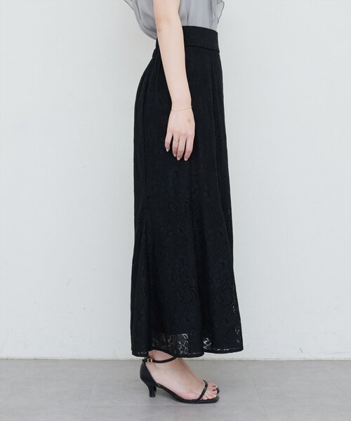 natural couture(ナチュラルクチュール)の「配色レースマーメイドスカート(スカート・レディース・ブラック/アイボリー/ミント/ブルー・FREE)」の5枚目の写真