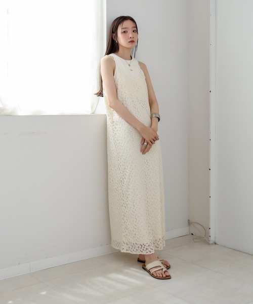 レア❗️美品♡ほぼ未使用♡familiar ワンピース セール】【低身長向けサイズあり】刺繍フラワーキャミワンピース