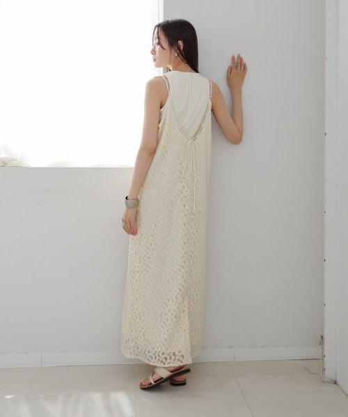 新品未使用◆ヌキテパ◆刺繍入りキャミワンピース ロングワンピース◆ベージュ 新品未使用◇ヌキテパ◇刺繍入りキャミワンピース ロング
