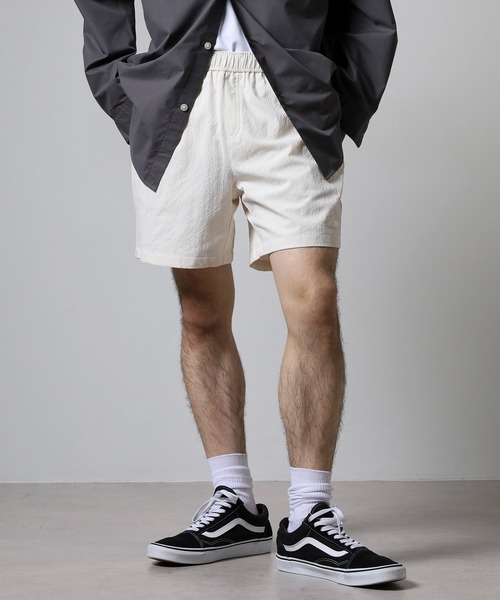 NERDY(ノルディ)の「シアサッカー ハーフパンツ(その他パンツ・メンズ・ホワイト/ブルー/ブラック・LL/L/S/M/SS)」の14枚目の写真