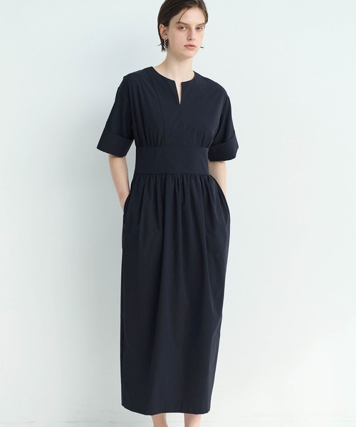 N.O.R.C（ノーク）の「ソフトタイプライターコクーンワンピース【COOL MOTION】（ワンピース・レディース・ネイビー/サックスブルー・S/M）」の2枚目の写真