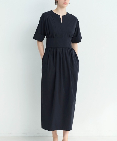 N.O.R.C（ノーク）の「ソフトタイプライターコクーンワンピース【COOL MOTION】（ワンピース・レディース・ネイビー/サックスブルー・S/M）」の3枚目の写真