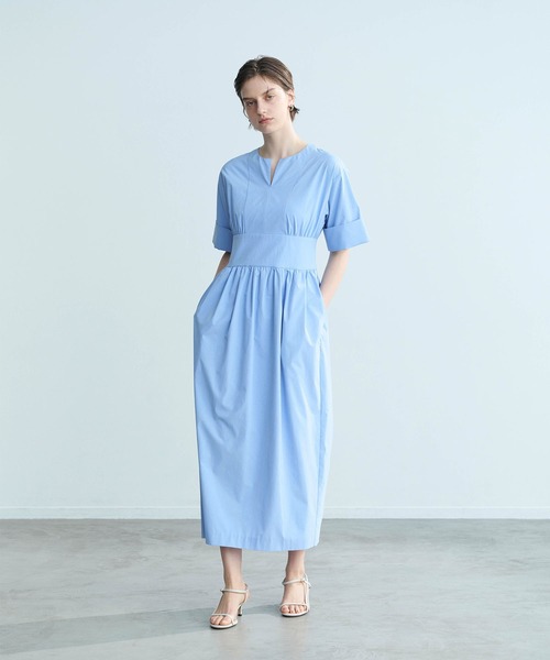 N.O.R.C（ノーク）の「ソフトタイプライターコクーンワンピース【COOL MOTION】（ワンピース・レディース・ネイビー/サックスブルー・S/M）」の10枚目の写真