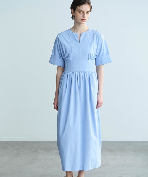 N.O.R.C（ノーク）の「ソフトタイプライターコクーンワンピース【COOL MOTION】（ワンピース・レディース・ネイビー/サックスブルー・S/M）」の9枚目の写真